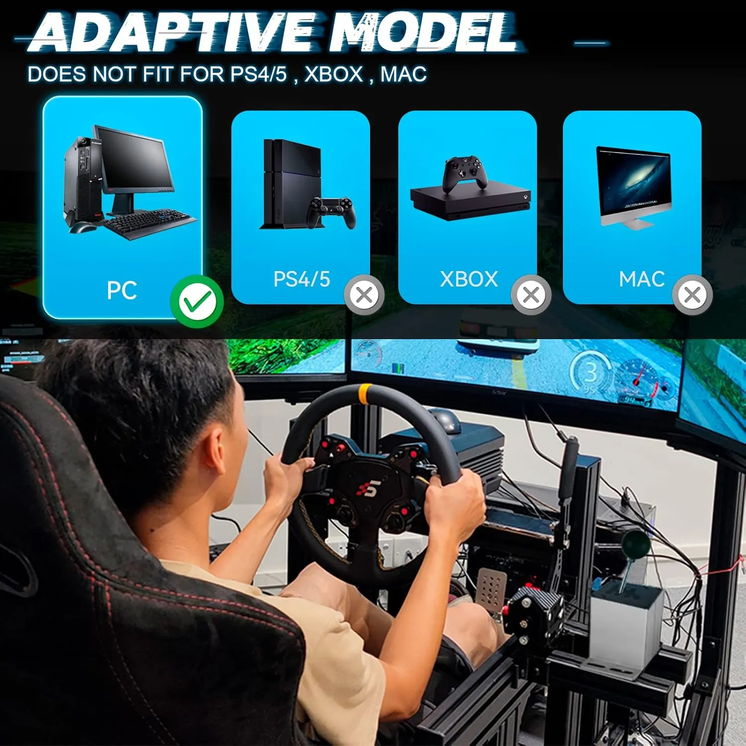 aikeec 64Bit PC USB Handbrake, Upgrade SIM Racing Games Handbrake for LO GITECH G25 G27 G29 T500 T300 THRUST MASTER FANATECOSW DIRT RALLY, 2M Nylon Cable/Reinforced Spring/Black Clamp