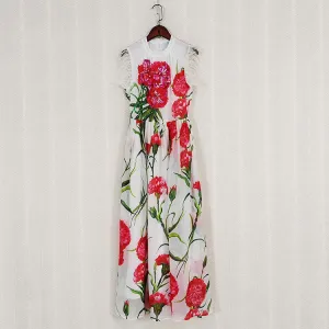 Fashionable Retro Formal Dress Roses