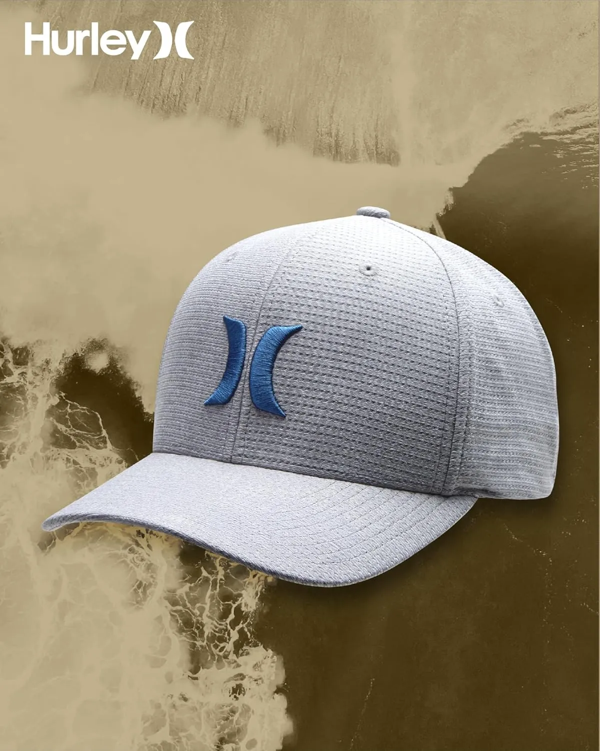 Hurley Men's Baseball Cap ?C Lightweight Curved Bill H2O Dri Fitted Caps for Men