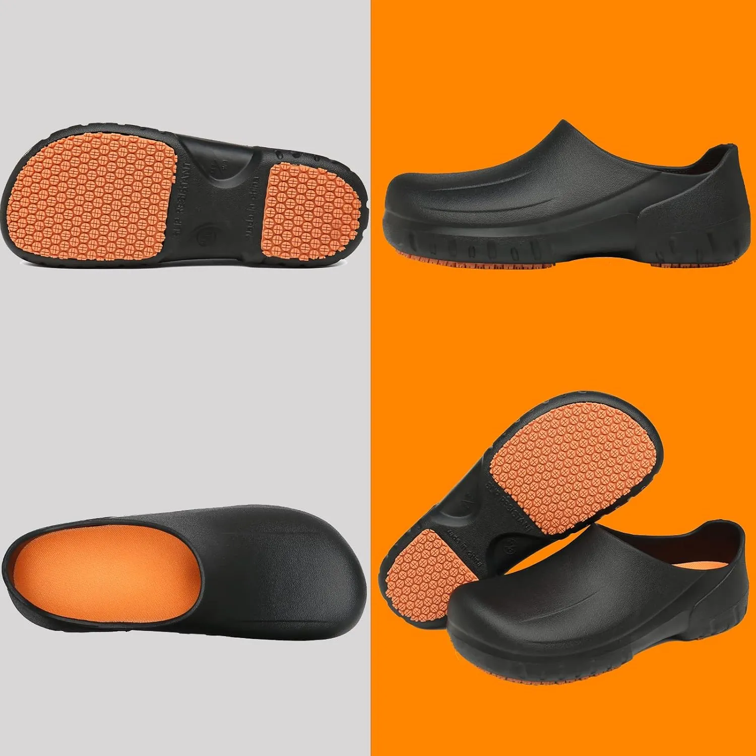JSWEI Men's Unisex-Adult Kitchen Shoes - Nonslip Water Proof Work Shoes for Men, Women, Nurses, Gardeners, Indoor & Outdoor