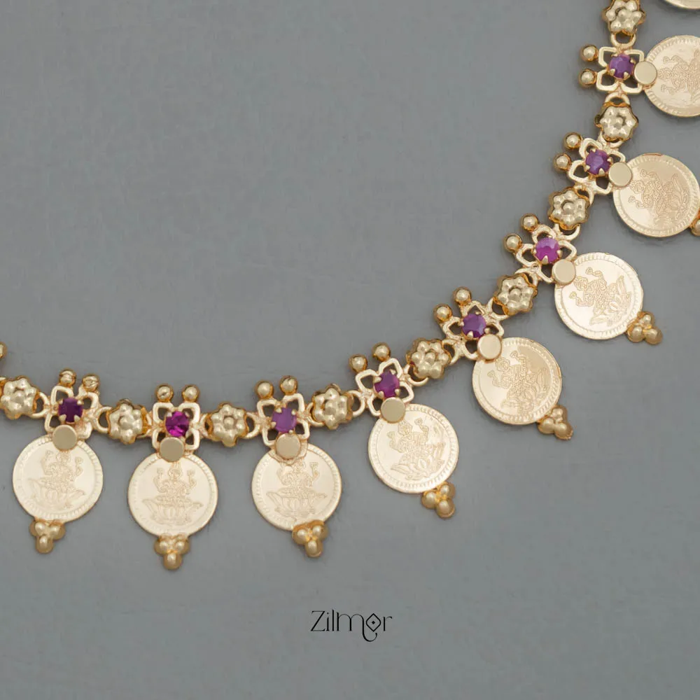 PP101884  - Premium Quality Gold tone Kaashu Lakshmi Necklace