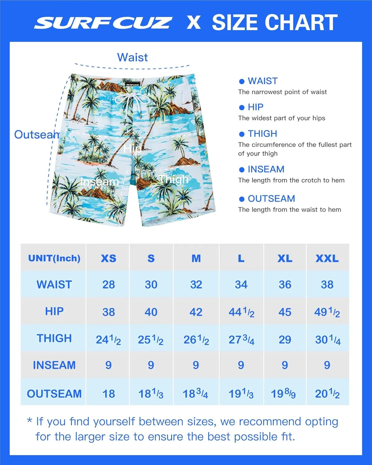 SURF CUZ 9" Mens Swim Trunks with Compression Liner Bathing Suits 2 in 1 Stretch Zipper Pockets Quick Dry